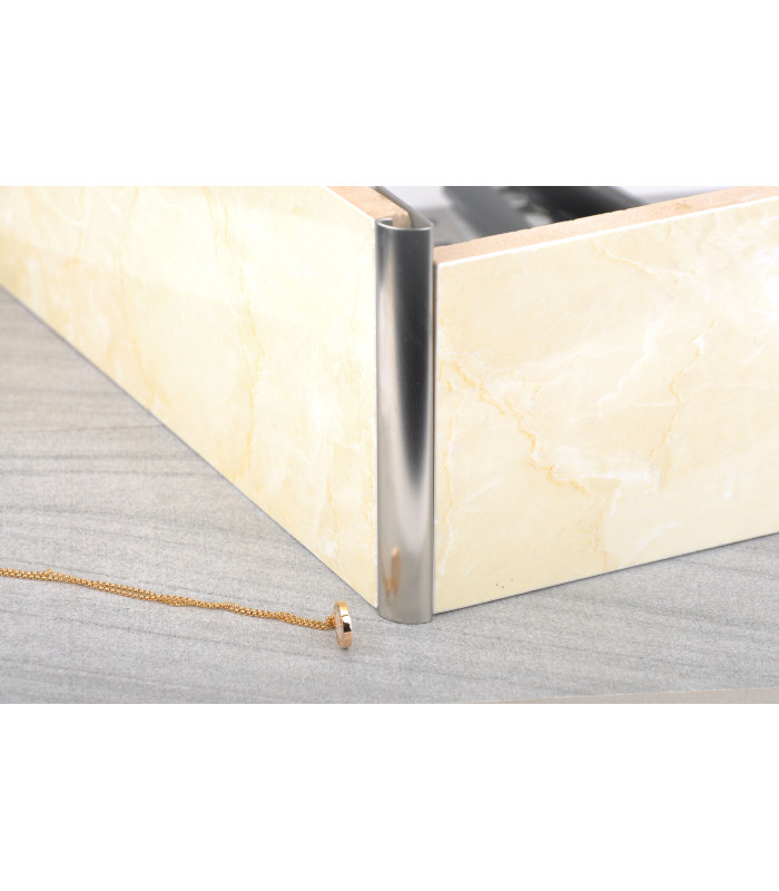 Perfil de piso redondo 2.50mt 12h color plata