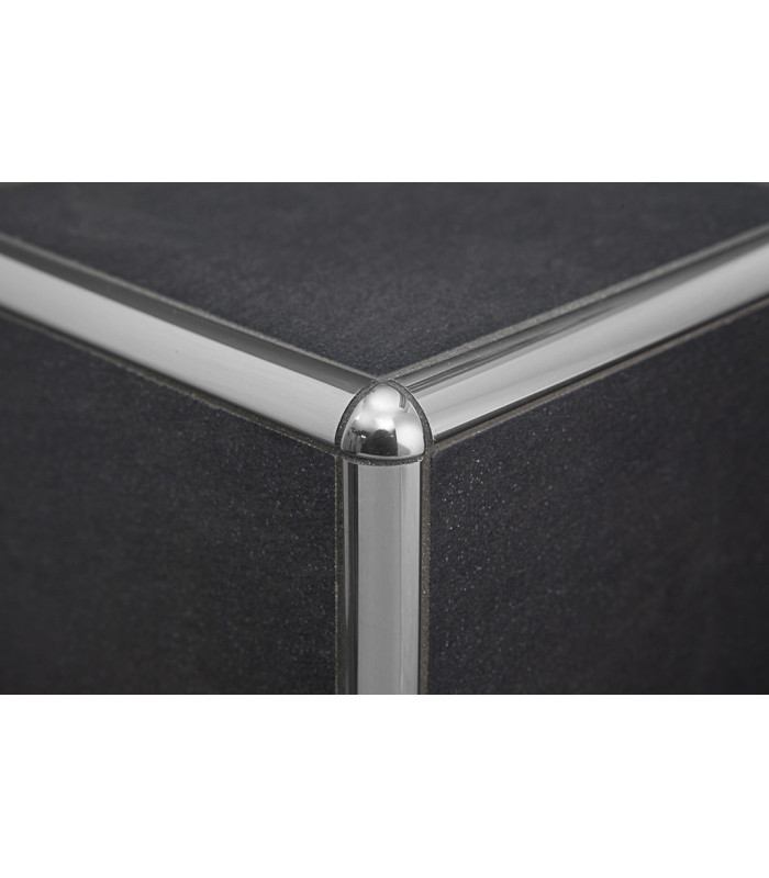 Perfil de piso redondo 2.50mt 10h plata brillo