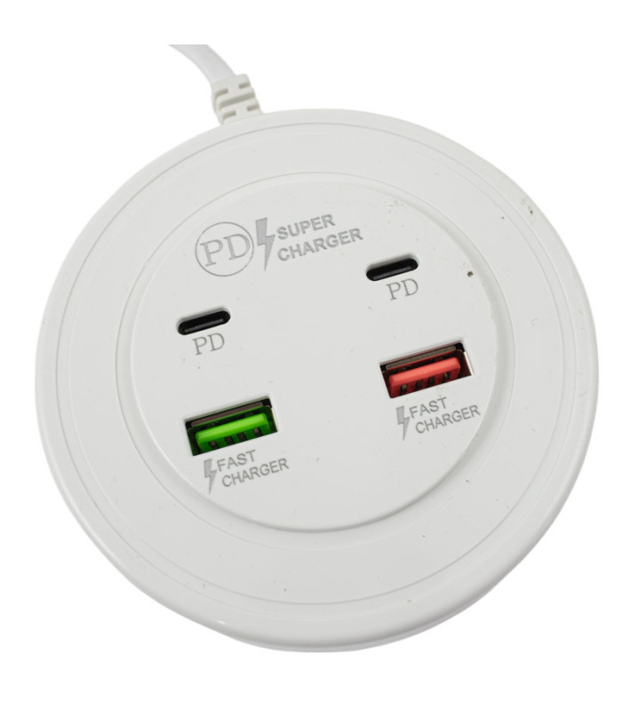 CARGADOR 2USB+2TIPO C 3.4A