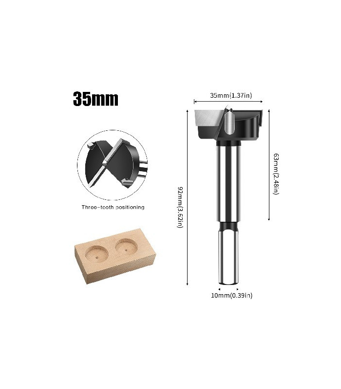 Mecha forstner tungsteno 35mm 1pc