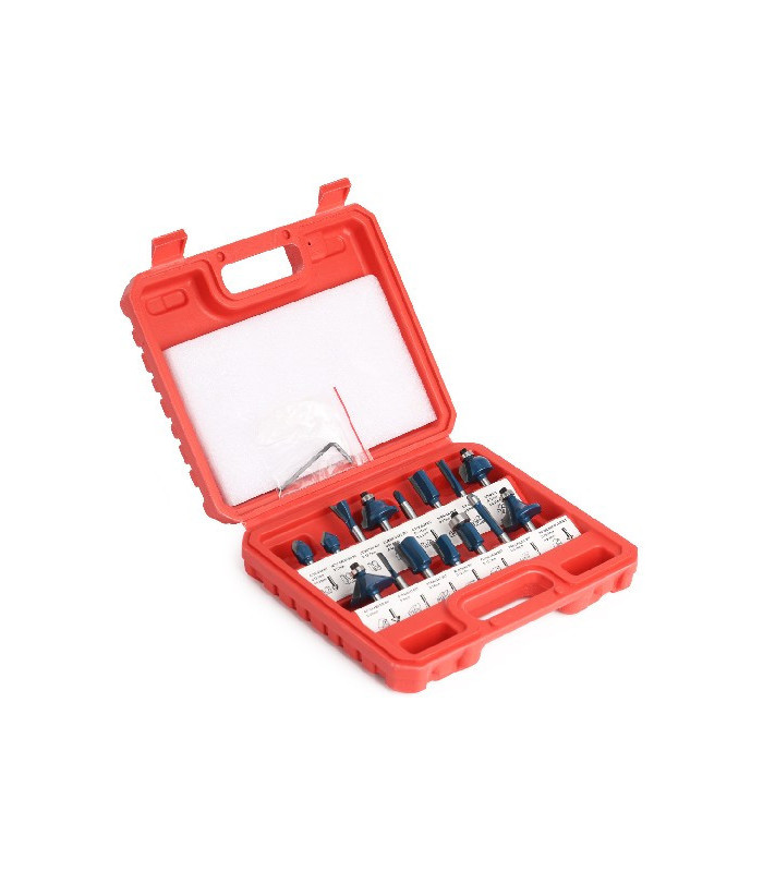 Juego de fresas v1/4 15pc con maletin