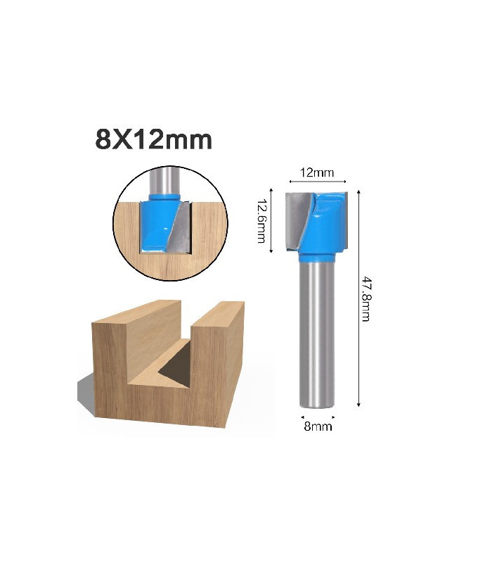 Fresa recta v8mm 12x12.6mm