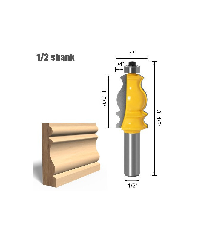 Fresa para moldura v1/2 cola de pez