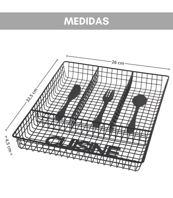 ORGANIZADOR PARA CUBIERTO 32x26CM