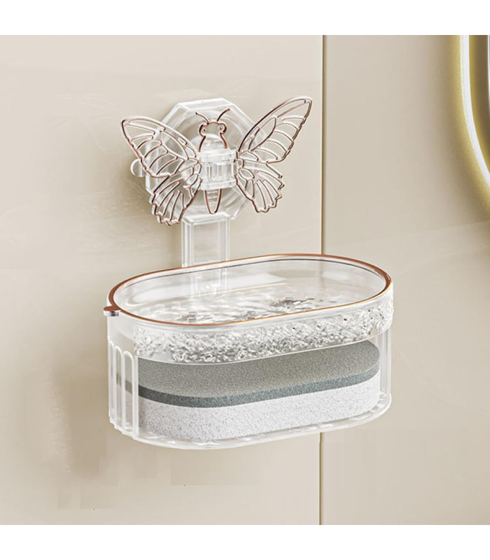 PORTA JABON MARIPOSA CON ESPONJA