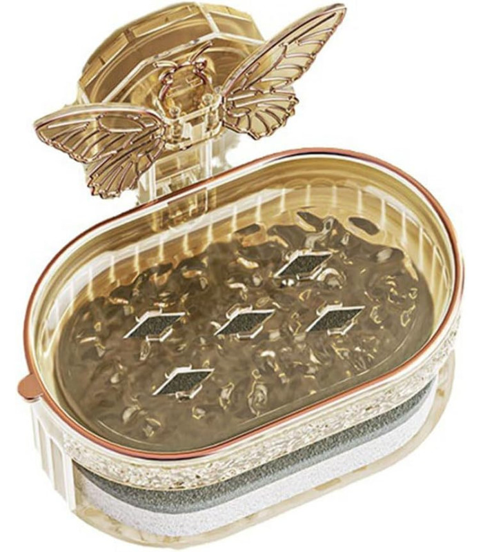 PORTA JABON MARIPOSA CON ESPONJA
