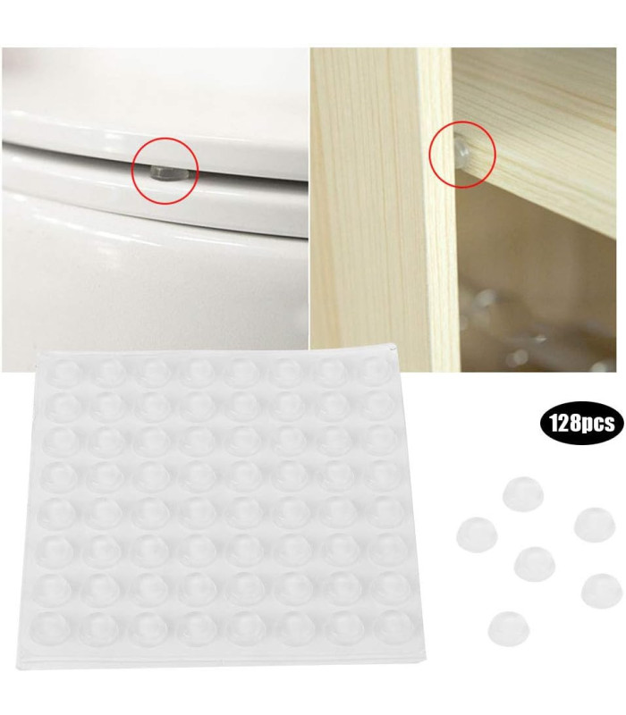 Tope de silicona autoadhesivo 8x3mm 100pc