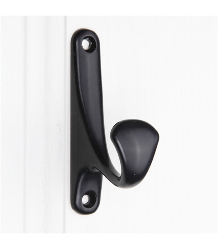 GANCHO DE ALUMINIO COLOR NEGRO 8.5CM