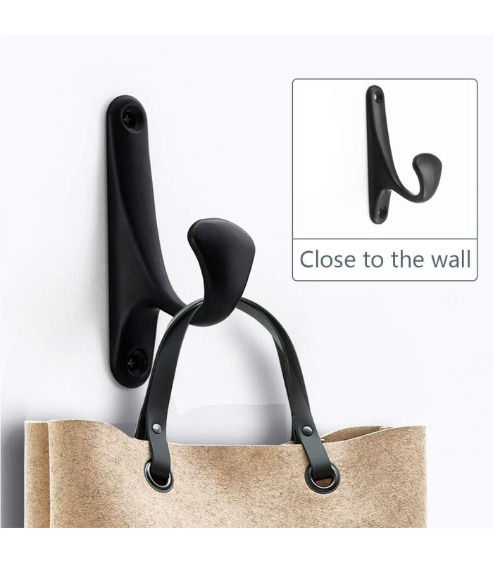 GANCHO DE ALUMINIO COLOR NEGRO 8.5CM