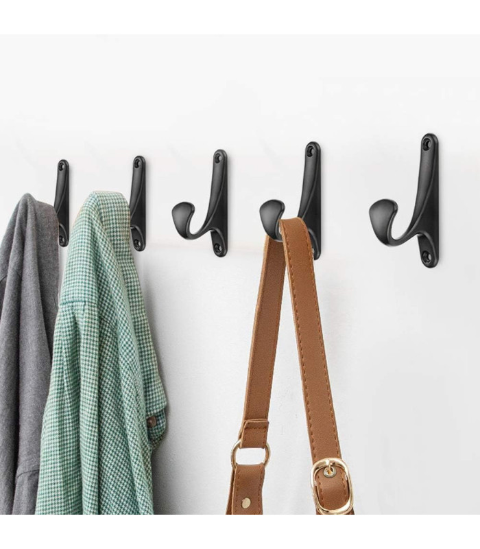 GANCHO DE ALUMINIO COLOR NEGRO 8.5CM