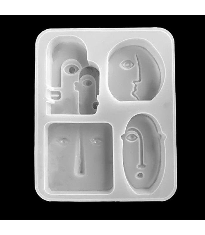 Molde de silicona para jabon rostros