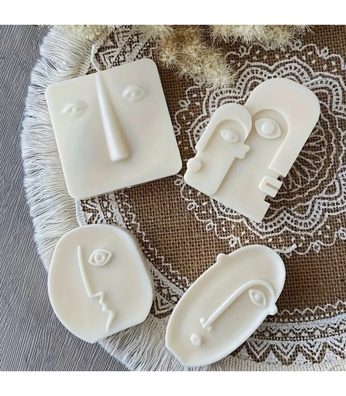 Molde de silicona para jabon rostros