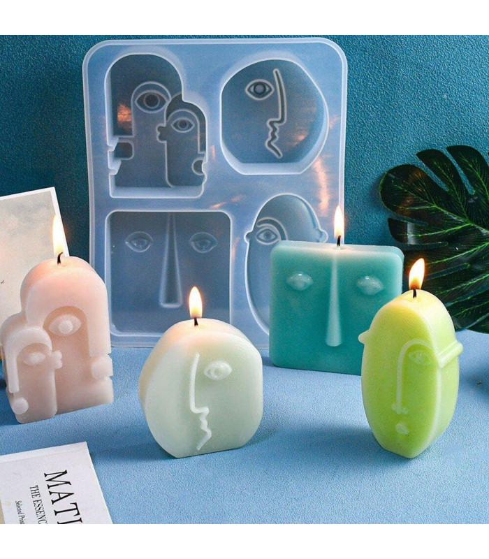 Molde de silicona para jabon rostros