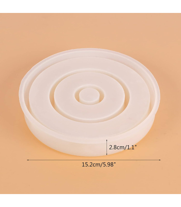 Molde de silicona circular porta vela 150mm