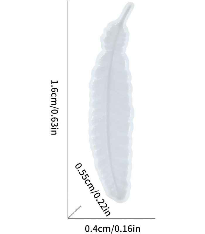 Molde de silicona pluma 16x3.5cm