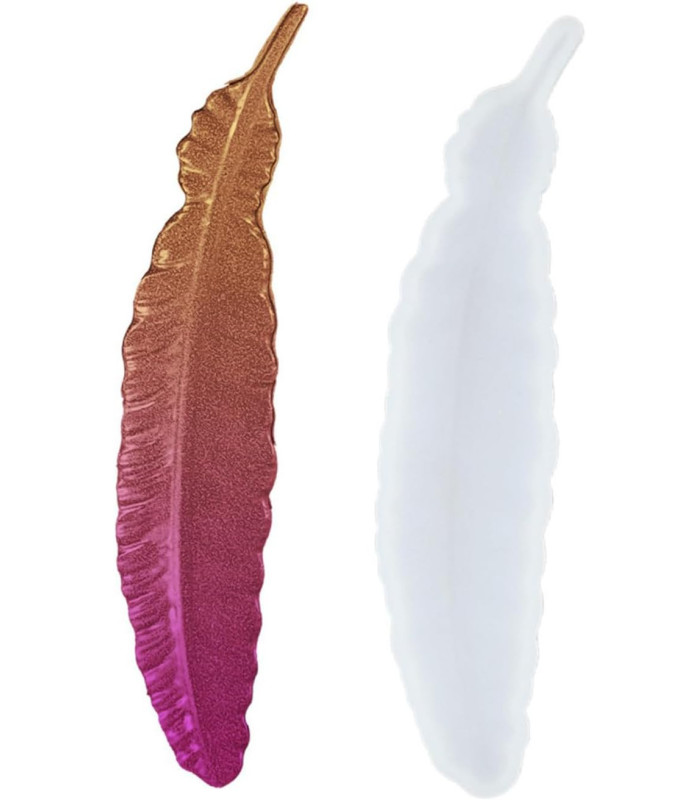 Molde de silicona pluma 16x3.5cm