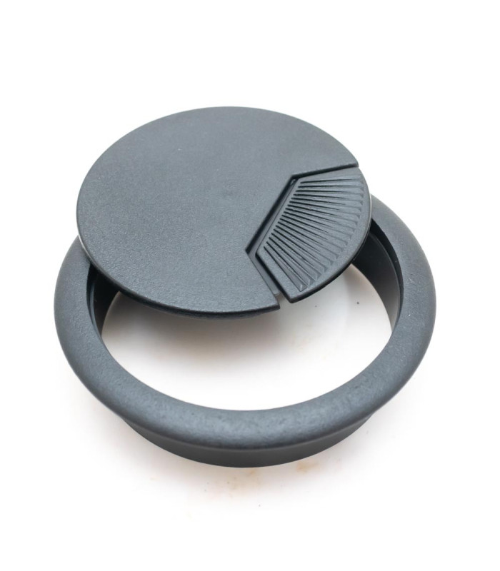Tapa pasa cable para escritorio 60mm negro