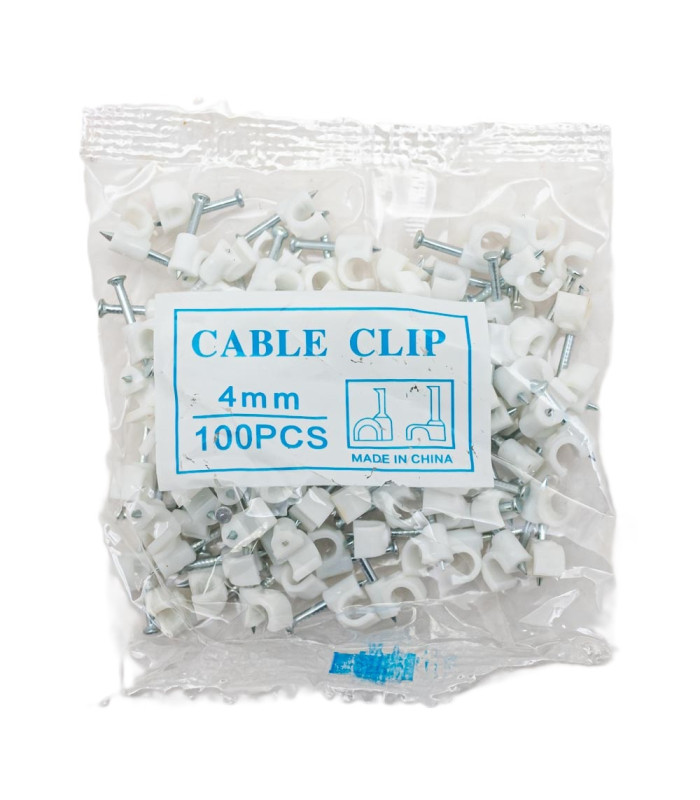 Grampa para cable redondo 4mm 100pc