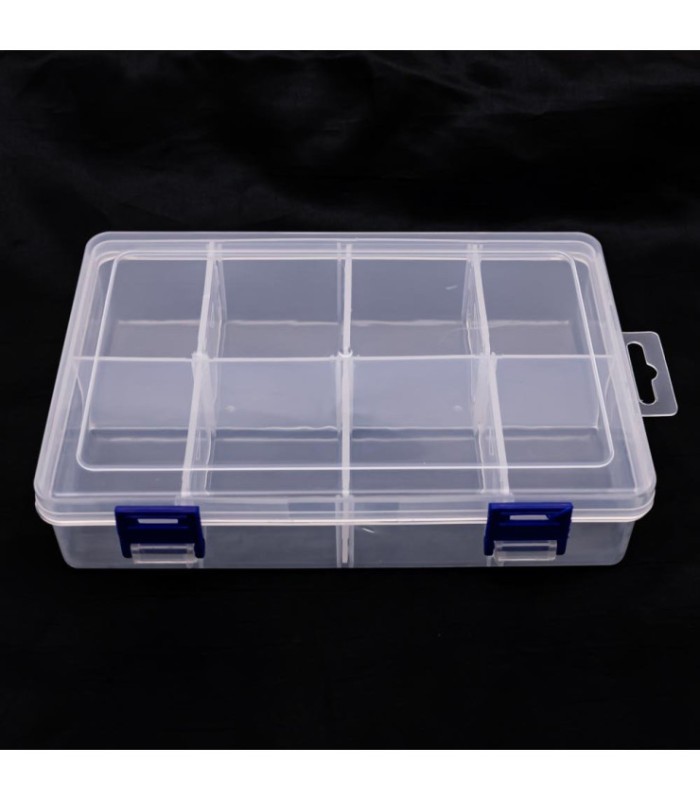 Caja 8 compartimientos transparente