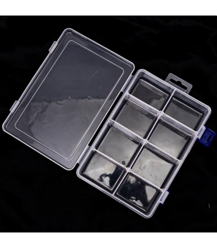 Caja 8 compartimientos transparente