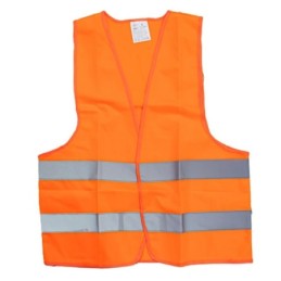 Chaleco reflectivo naranja tela gruesa