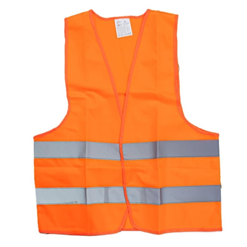 Chaleco reflectivo naranja tela gruesa
