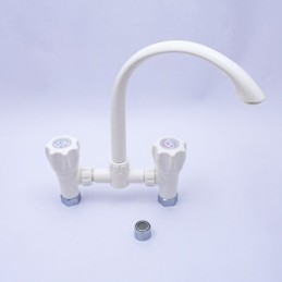 Canilla con mezclador pico movil plastico