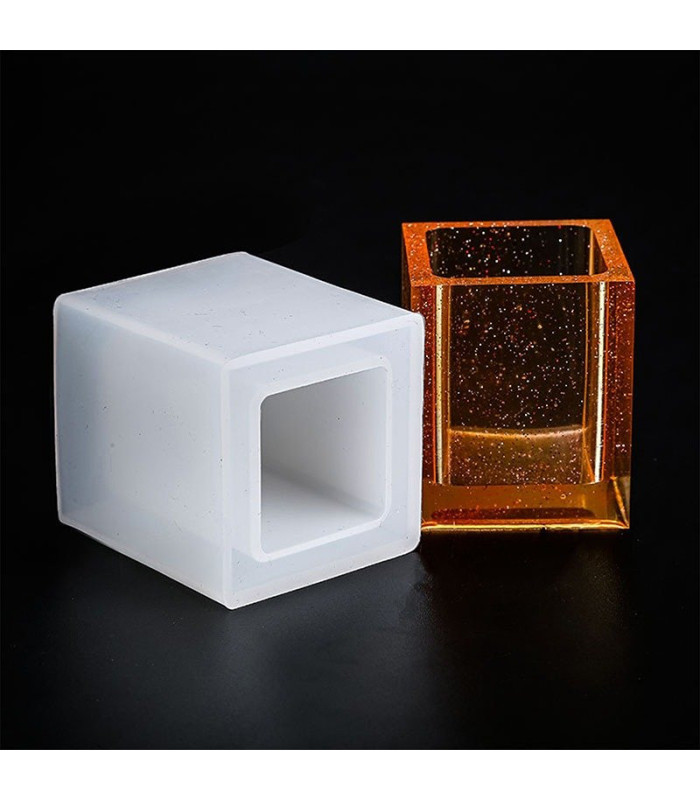 Molde de silicona pote cuadrado 6x5cm