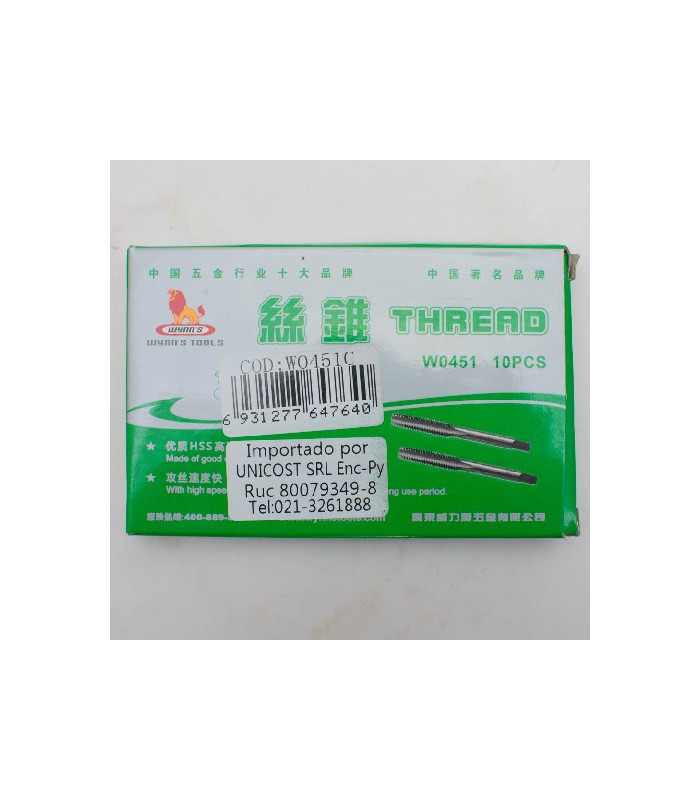 Tarraja macho m5 2pc WYNNS