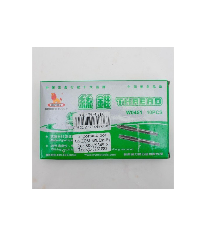 Tarraja macho m12 2pc WYNNS