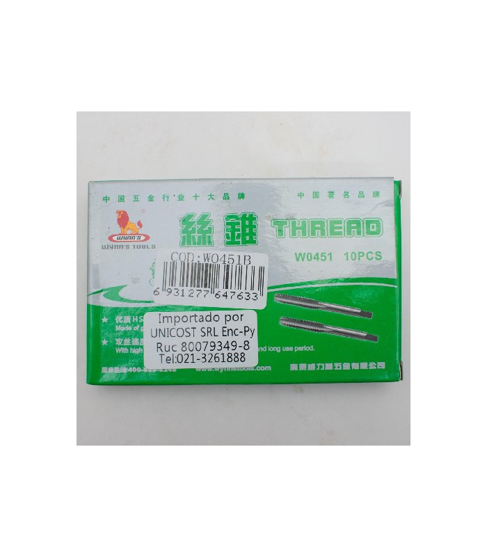 Tarraja macho m4 2pc WYNNS