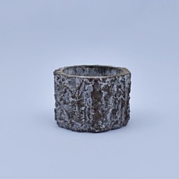 Plantera de ceramica forma tallo 9.5x7.5cm