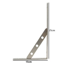 Soporte angulo inoxidable 2pc 25x15cm