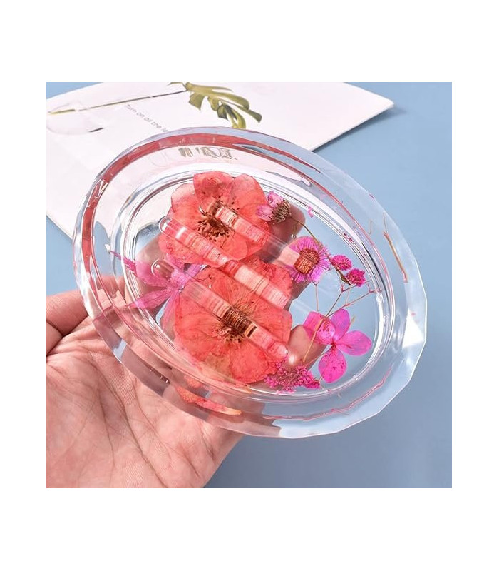 Molde de silicona jabonera 15x10cm borde geometric