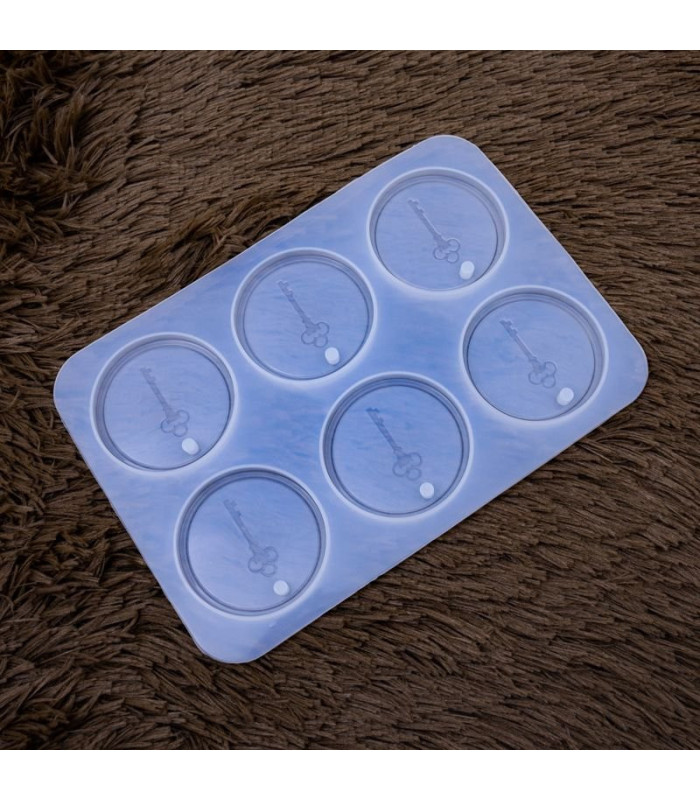Molde de silicona circular con llaves 22.5x15cm