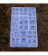 Molde de silicona gemas 58 diseños 260x165mm