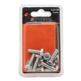 Paquete de bulon y tuerca 6mm 7pc EXPRESOL