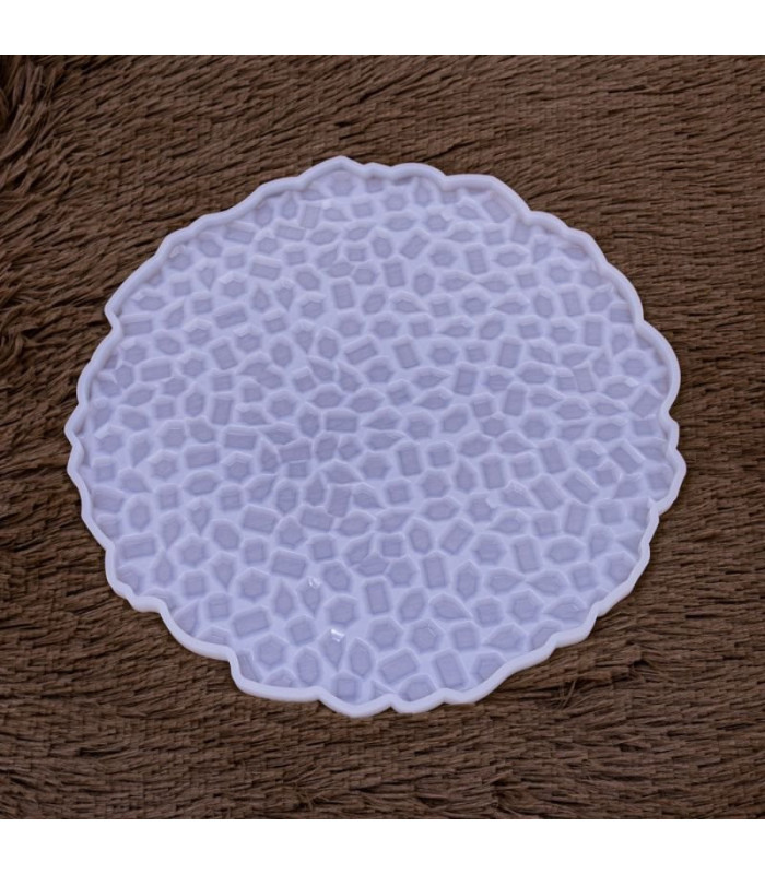 Molde de silicona bandeja circular de diamantes 26