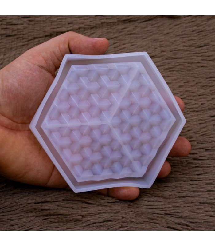 Molde de silicona posavaso hexagonal 105x122mm