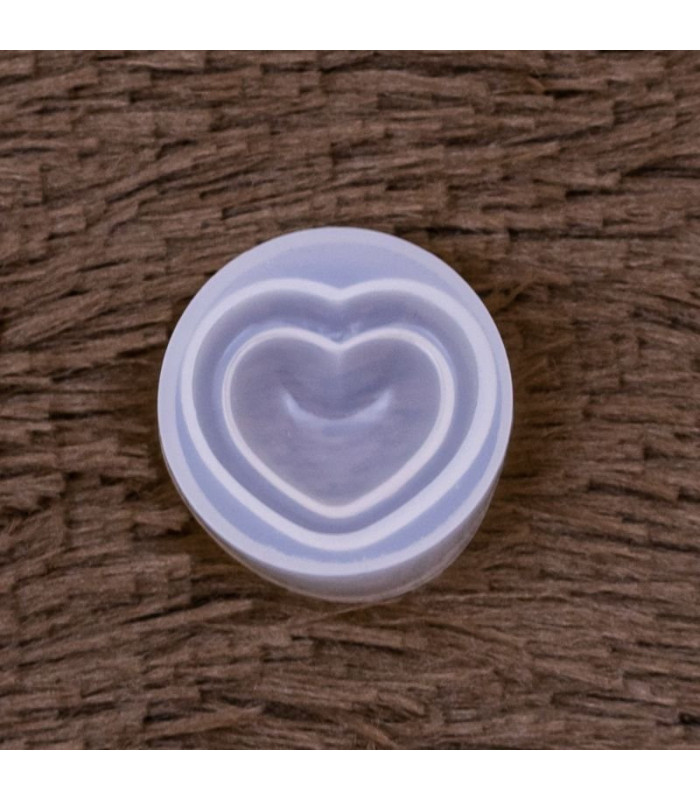 Molde de silicona corazon 3d 3.6x1.4cm