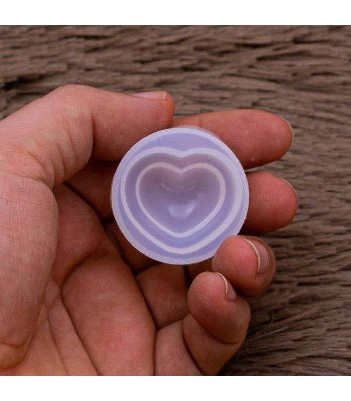 Molde de silicona corazon 3d 3.6x1.4cm