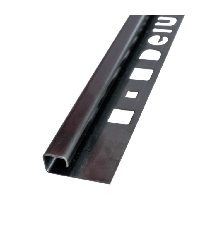 Perfil de piso cuadrado 2.50mt negro mate