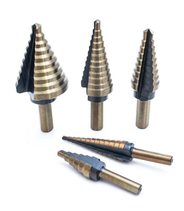 Juego de mechas escalonadas en pulgadas 5pc