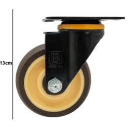 Rueda para mueble 14cm giratorio