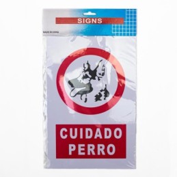 Cartel CUIDADO PERRO 20x30cm