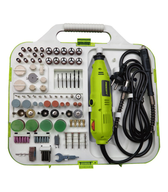 Set de mini torno 135w 163pc PRESCOTT