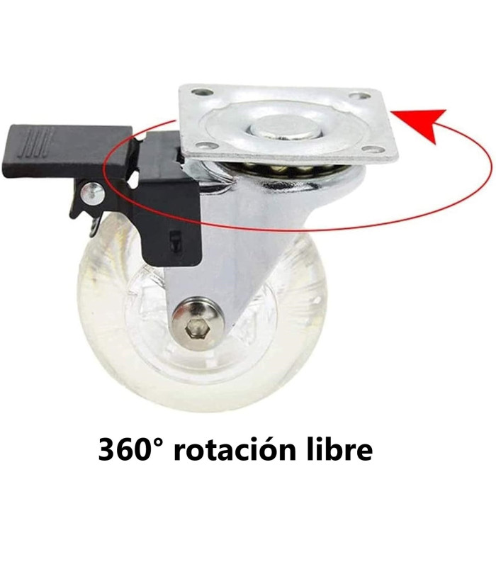 RUEDA GIRATORIO CON FRENO 62MM 30KG