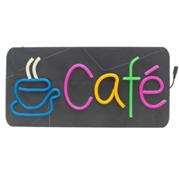 Cartel neon CAFE 46x22cm