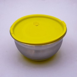 BANDEJA C/TAPA DE GOMA INOX 22CM