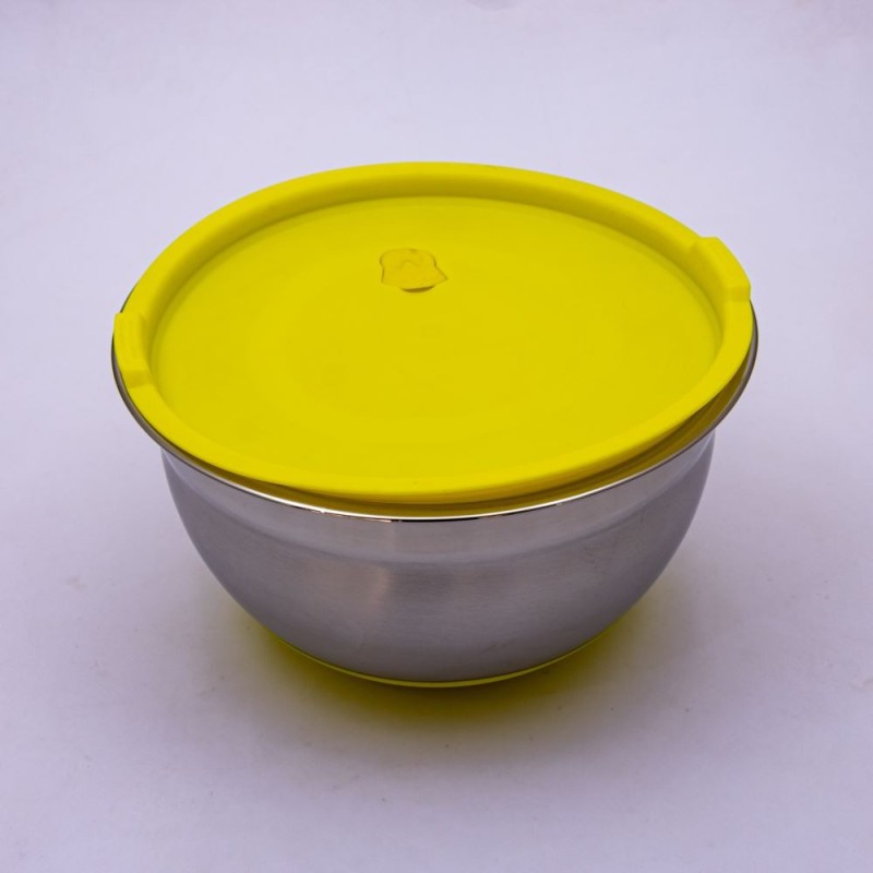 BANDEJA C/TAPA DE GOMA INOX 22CM